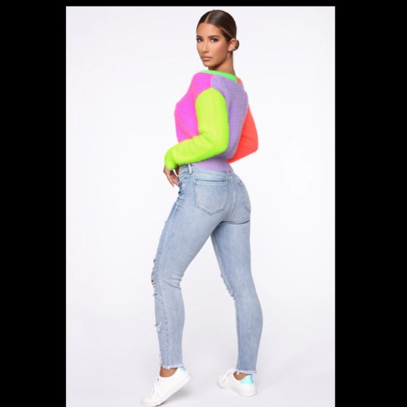 Angelica Multi Color Block Cardigan - Picture 2 of 6